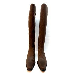 Michael Kors Women's Lex Block Heel Boots Chocolate Size 8.5M NWT